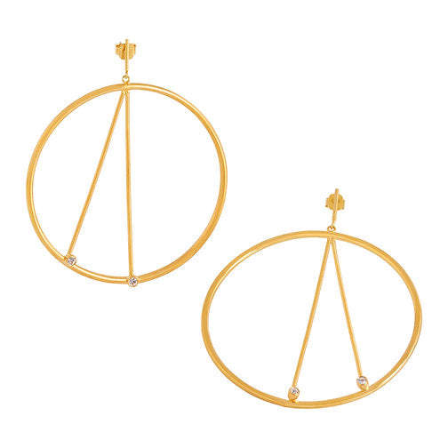 Aretes Cetro Medianos Colgantes