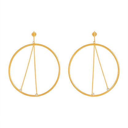 Aretes Cetro Medianos Colgantes
