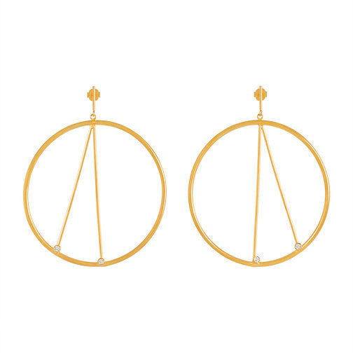 Aretes Cetro Medianos Colgantes