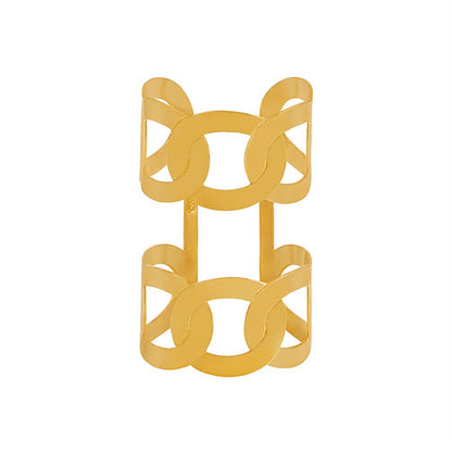 Cuff Calado Eslabon Doble Jumbo