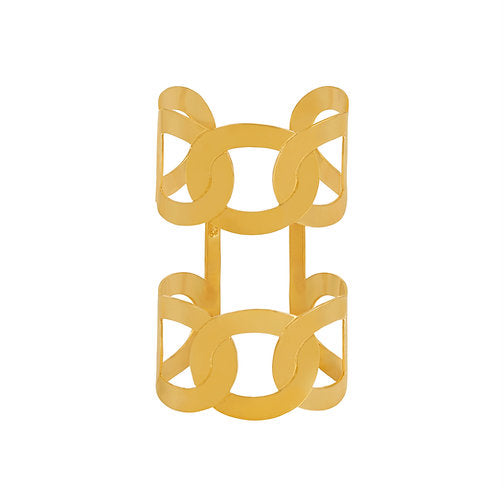 Cuff Calado Eslabon Doble Jumbo