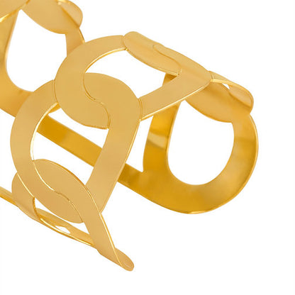 Cuff Calado Eslabon Doble Jumbo