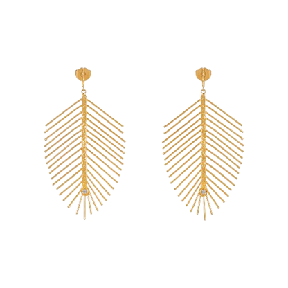 Aretes Hojas Medianos