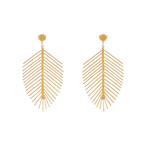 Aretes Hojas Medianos