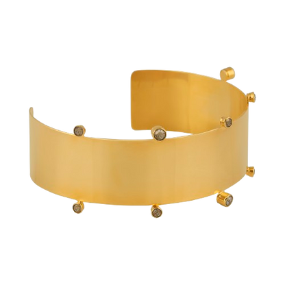Choker Dot Cristales Humo