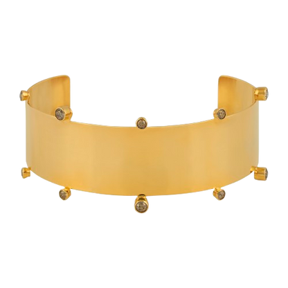 Choker Dot Cristales Humo