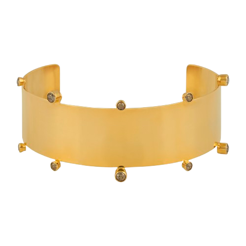 Choker Dot Cristales Humo