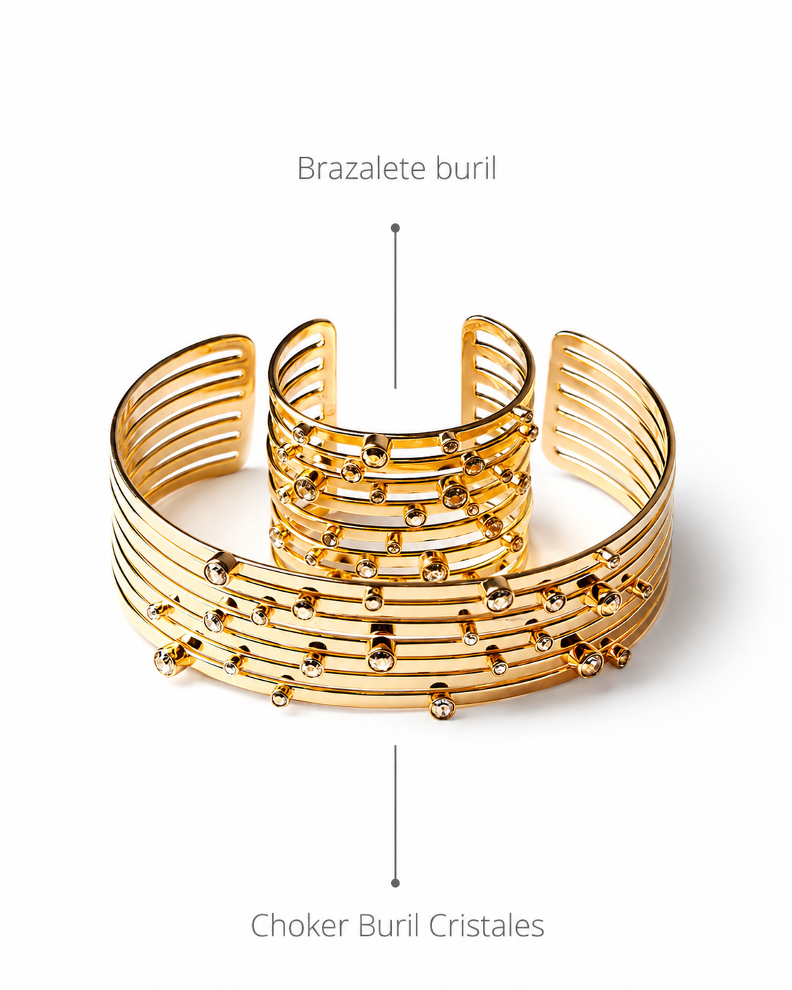 Choker Buril Cristales